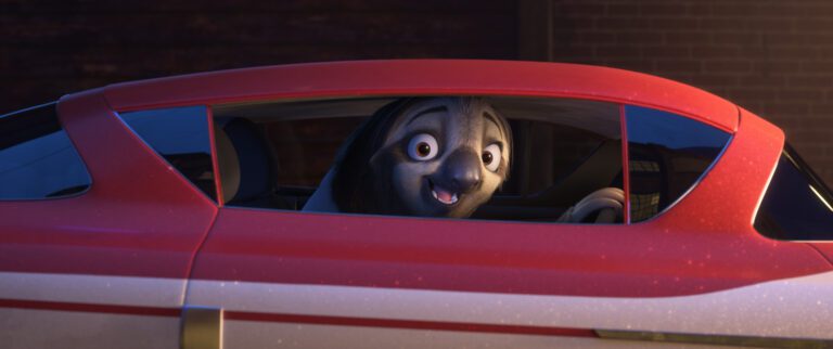 Flash Slothmore (voiced by Raymond S. Persi) in Walt Disney Animation Studios' "Zootopia 2." From the Oscar®-winning team of Disney Animation chief creative officer Jared Bush and Byron Howard (directors) and Yvett Merino (producer), “Zootopia 2” opens in theaters Nov. 26. © 2025 Disney Enterprises, Inc. All Rights Reserved.