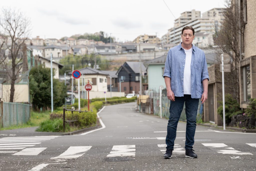 Brendan Fraser in RENTAL FAMILY. Photo by James Lisle/Searchlight Pictures. © 2025 Searchlight Pictures. All Rights Reserved.