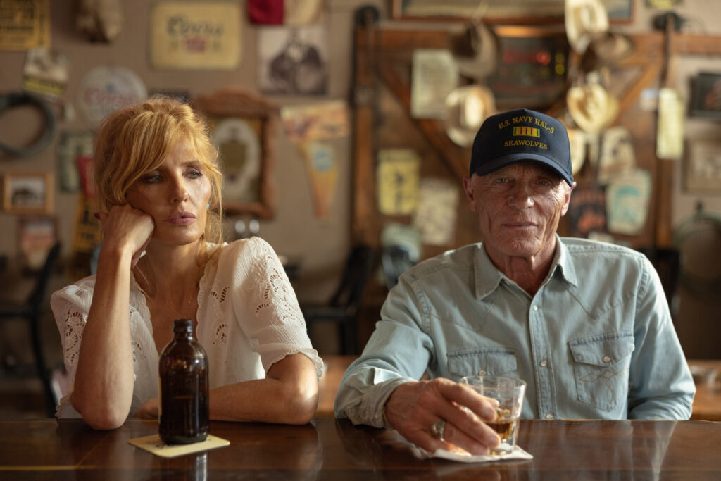 L-R: Kelly Reilly as Beth Dutton and Ed Harris as Everett McKinney in Dutton Ranch, episode 2, season 1, streaming on Paramount+, 2026. Photo Credit: Emerson Miller/Paramount+.
