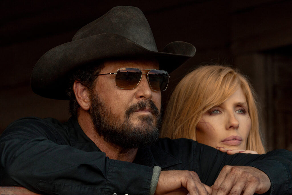 L-R: Cole Hauser as Rip Wheeler and Kelly Reilly as Beth Dutton in Dutton Ranch, episode 1, season 1, streaming on Paramount+, 2026. Photo Credit: Emerson Miller/Paramount+.